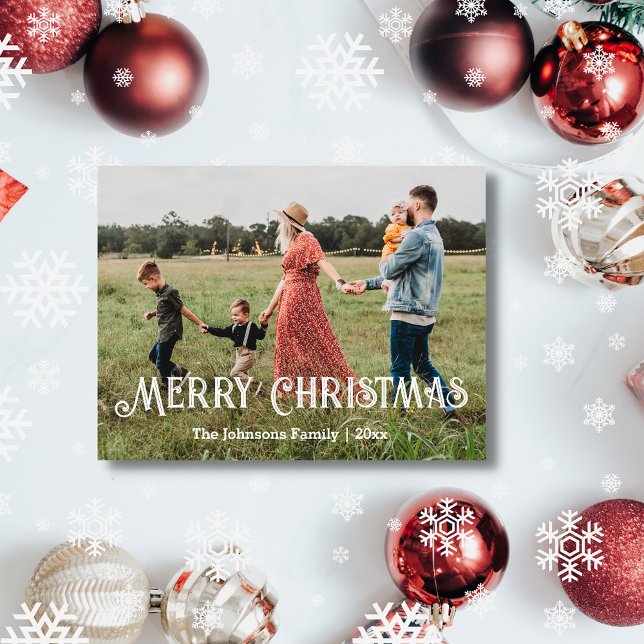 feliz navidad elegante tipografía blanca (Subido por el creador)