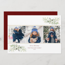 Feliz Navidad Elegante Verdor Moderno 3 Foto