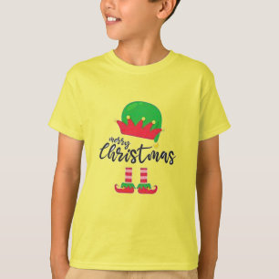 Feliz Navidad Elf Niño básico camiseta Unisex