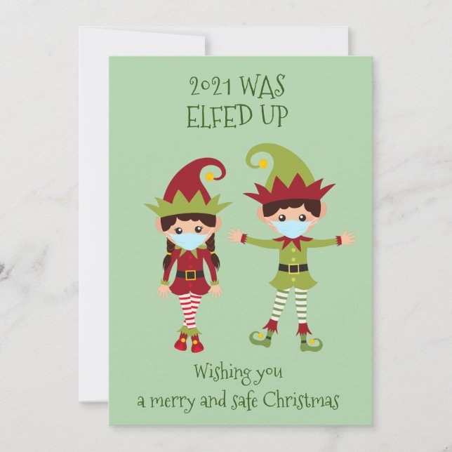 Feliz Navidad Elfed Up Máscara Facial Divertida 20 (Anverso)