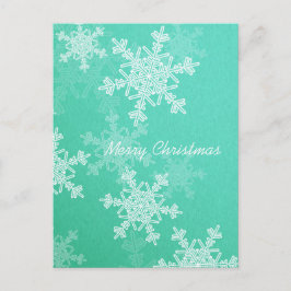 Feliz Navidad Emerald White Snflake Minimalista