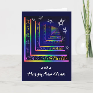 Feliz Navidad en el diseño del arco iris