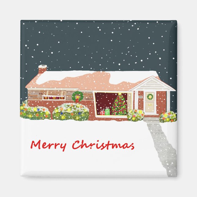Feliz Navidad en el imán de la abuela (Frente)