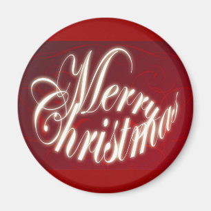 Feliz Navidad en el imán rojo