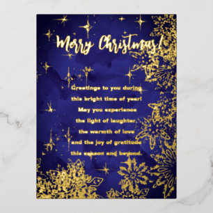 Feliz Navidad en el programa con copos de nieve y