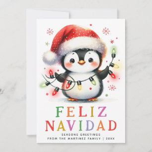 Feliz Navidad en español: Navidades pingüinos