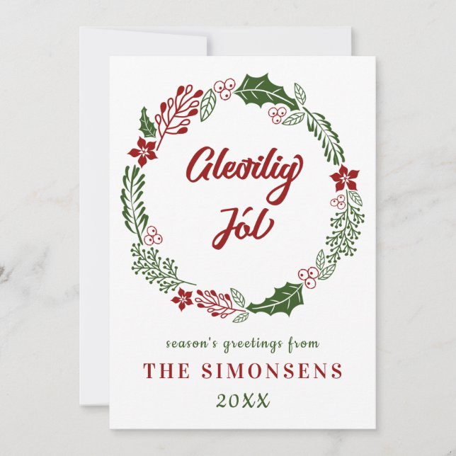 Feliz Navidad en feroés, personalizado (Anverso)