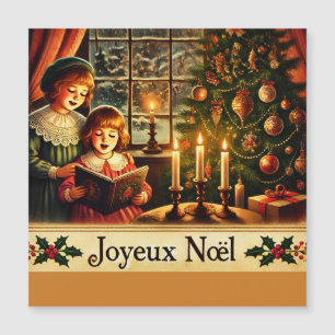 Feliz Navidad en francés - tarjeta magnética