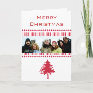 Feliz Navidad en franjas con tu foto familiar