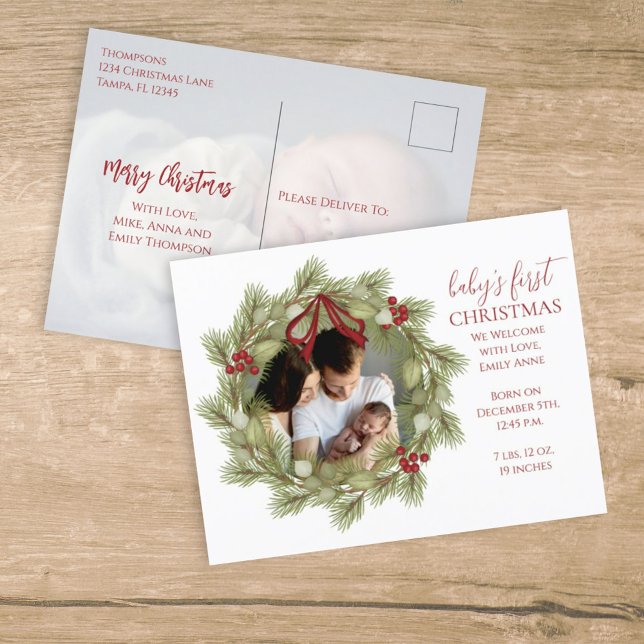 Feliz Navidad en invierno botánico Wreath (Subido por el creador)