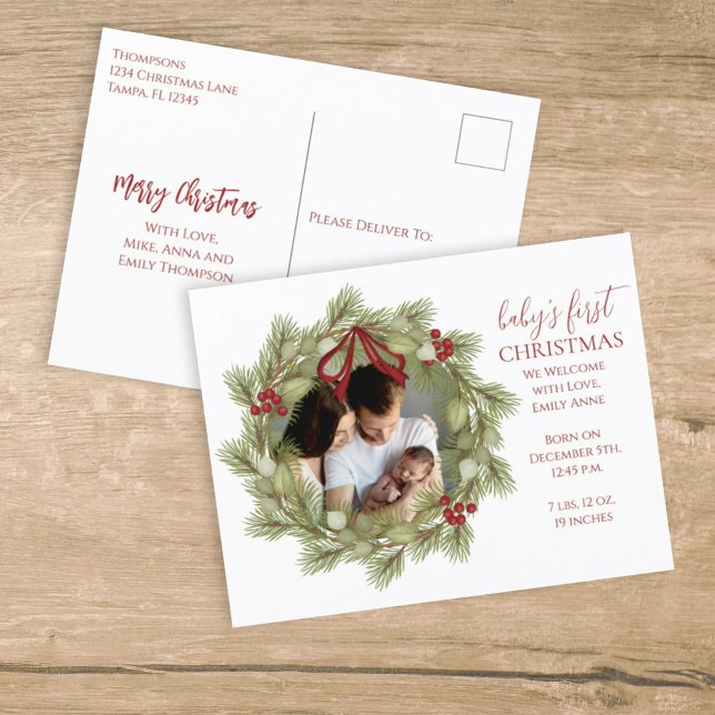 Feliz Navidad en invierno botánico Wreath (Subido por el creador)