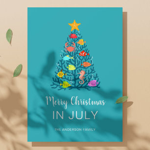 Feliz Navidad en Julio Peces del Árbol de Coral Tr