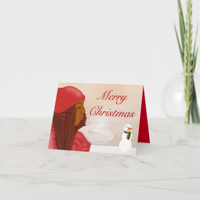 Feliz Navidad en la nieve (saludo Personalizar) (Anverso)