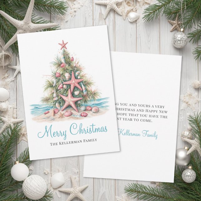 Feliz Navidad en la Playa (Beach Merry Christmas Holiday Card )