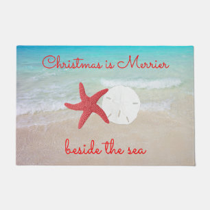 Feliz Navidad en la Playa Alfombra de Puerta