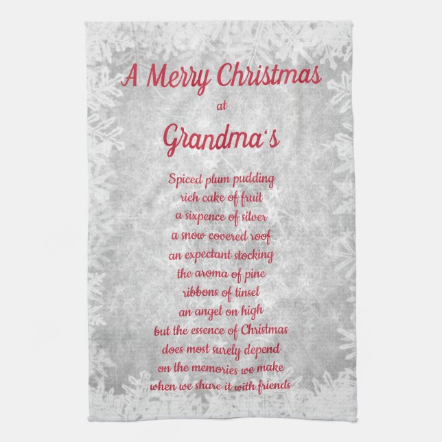 Feliz Navidad en las toallas de cocina de la casa  (Vertical)