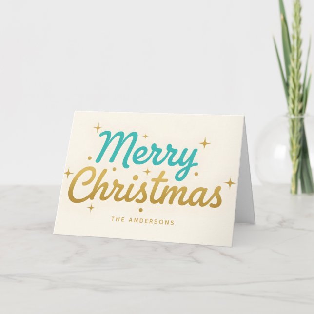 Feliz Navidad en letra script atómica de mediados  (Anverso)