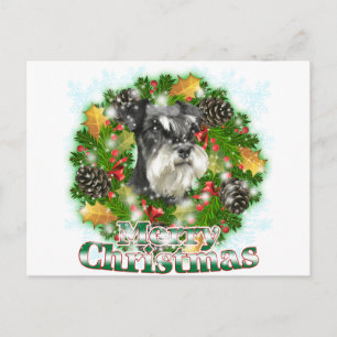 Feliz Navidad en miniatura Schnauser