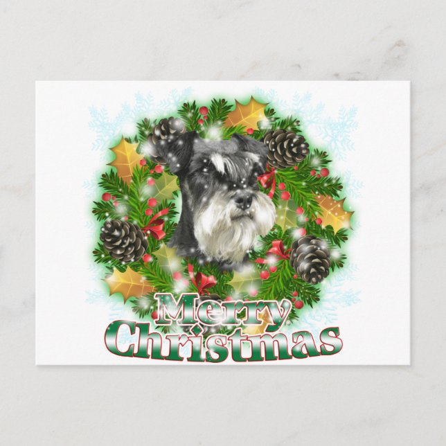 Feliz Navidad en miniatura Schnauser (Anverso)