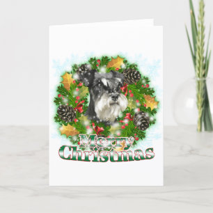 Feliz Navidad en miniatura Schnauser