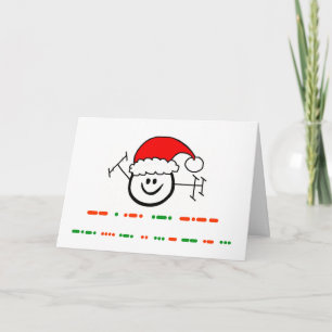 Feliz Navidad en Morse Code feliz tarjeta de jamón