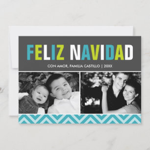 Feliz Navidad en negrita y colorida