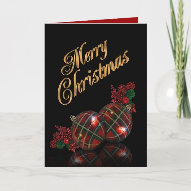 Feliz Navidad en negro con foto adentro (Anverso)