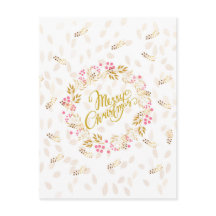 Feliz Navidad en oro y rojo