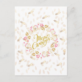 Feliz Navidad en oro y rojo