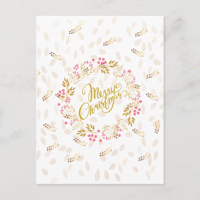 Feliz Navidad en oro y rojo (Anverso)