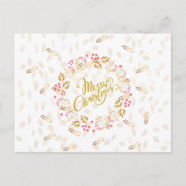 Feliz Navidad en oro y rojo