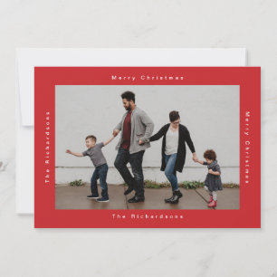 Feliz Navidad en texto rojo y blanco foto