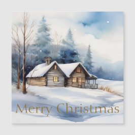 Feliz Navidad en un paisaje nevado