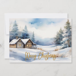 Feliz Navidad en un paisaje nevado