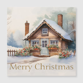 Feliz Navidad en un paisaje nevado