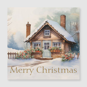 Feliz Navidad en un paisaje nevado