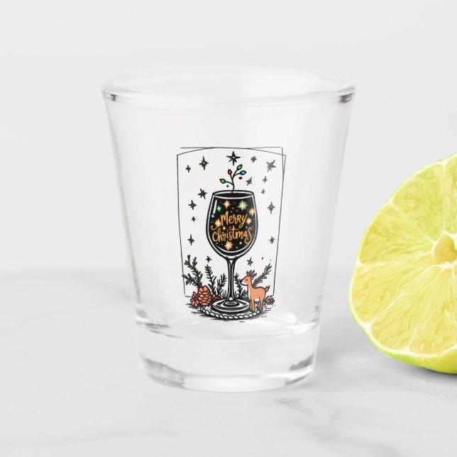 Feliz Navidad en un vaso de vino (Anverso)