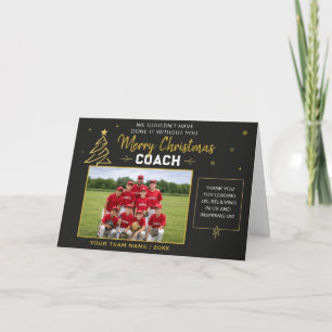 Feliz Navidad Entrenador Foto Personalizada del Eq