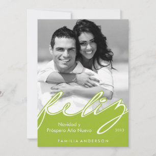 Feliz Navidad Español Felices Fiestas {verde}