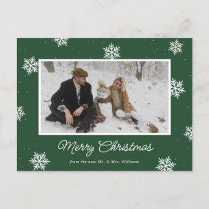 Feliz Navidad Esposos recién casados Foto Verde Co