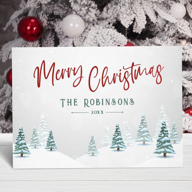 Feliz Navidad Estilo rústico rústico árbol de invi (Available in high quality print or digital download for quick text messaging, email or self print.)