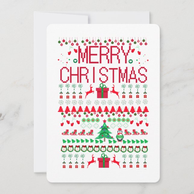 Feliz Navidad estilo Suéter Feo (Anverso)