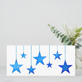 Feliz Navidad Estrella azul Decoración con texto