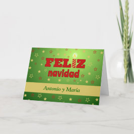 Feliz navidad estrellas personalizadas - español