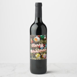 ¡Feliz Navidad etiquetas de botella vintage!