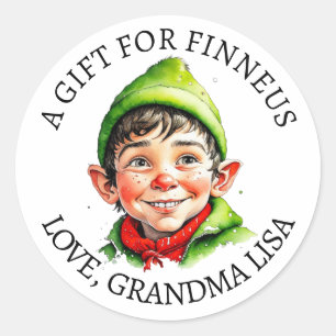 Feliz Navidad   Etiquetas de regalo de niño pequeñ