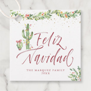 Feliz Navidad   Etiquetas de regalo de vacaciones 