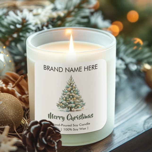 Feliz Navidad | Etiquetas Modernas de Velas (Subido por el creador)