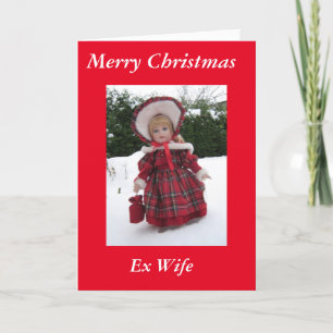 Feliz Navidad Excusa tarjeta de esposa