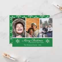 Feliz Navidad Familia 3 Foto Copo de nieve